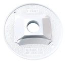 RND CVR W/ ONE 1/2"H WHT