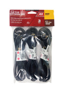EXT CORD 16/2BLK FLT6'P3