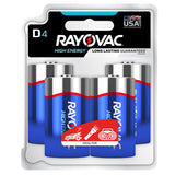 BATTERY ALKALINE D 4PK