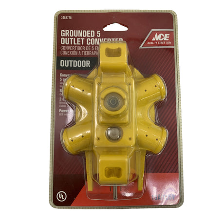 ADAPTER 5OUTLET YLW CARD