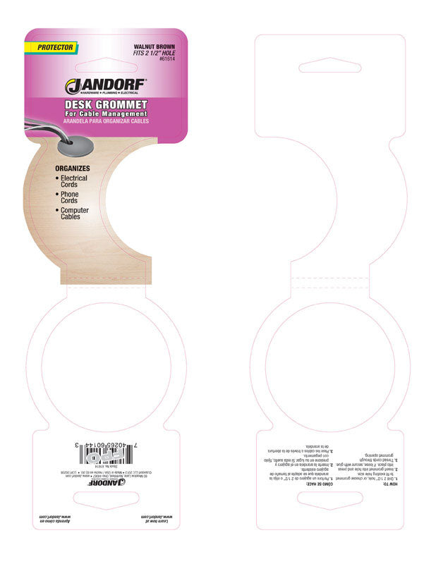 Jandorf 2-1/2 in. Computer Grommet 1 pk