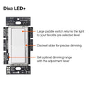 Lutron Diva Light Almond 150 W 3-Way Dimmer Switch 1 pk