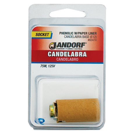 Jandorf Phenolic Candelabra Base Socket w/Paper Lining 1 pk