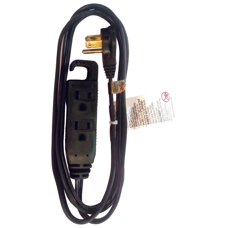 Ace Indoor 6 ft. L Black Extension Cord 16/3 STP-3