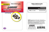 Jandorf Gray Aluminum Toggle Switch Plate 5 pk
