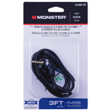 STEREO CABLE3' 90DEG BLK