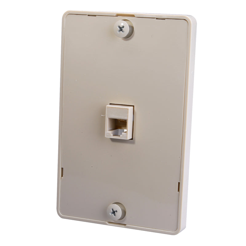 Monster Just Hook It Up Ivory 1 gang Plastic Telephone Wall Plate 1 pk