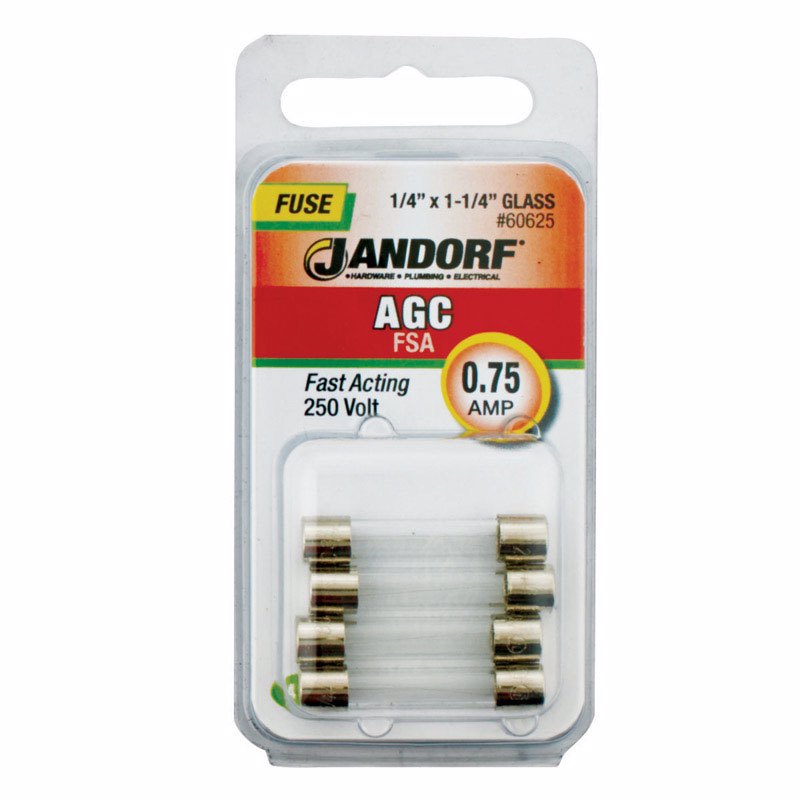 Jandorf AGC 0.75 amps Fast Acting Fuse 4 pk