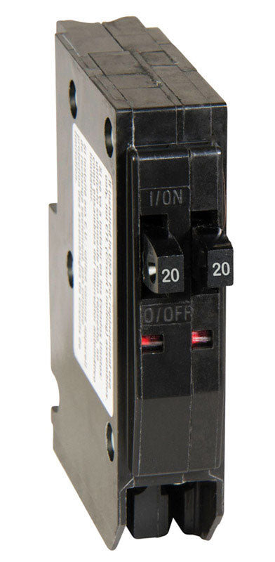 Square D 20/20 amps Tandem Single Pole Circuit Breaker