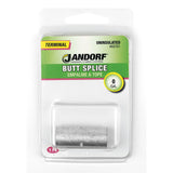 Jandorf 1/0 Ga. Uninsulated Wire Terminal Butt Splice Silver 1 pk