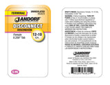 Jandorf 12-10 Ga. Uninsulated Wire Female Disconnect Silver 5 pk