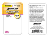 Jandorf 16-14 Ga. Insulated Wire Female Disconnect Blue 5 pk