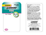 Jandorf 16-14 Ga. Insulated Wire Terminal Ring Silver 5 pk