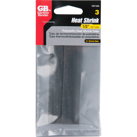 Gardner Bender 1/2 in. D Heat Shrink Tubing Black 3 pk