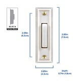 Heath Zenith White Plastic Wired Pushbutton Doorbell