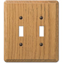 Amerelle Contemporary Brown 2 gang Wood Toggle Wall Plate 1 pk