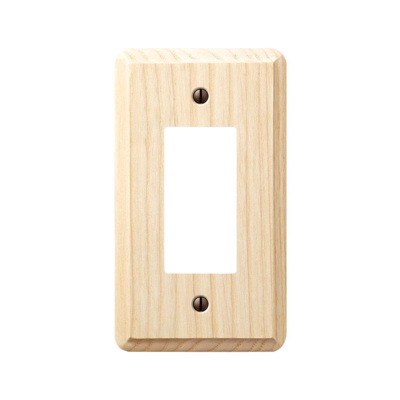 Amerelle Contemporary Unfinished Beige 1 gang Wood Decorator Wall Plate 1 pk