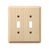 Amerelle Contemporary Unfinished Beige 2 gang Wood Toggle Wall Plate 1 pk