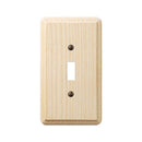 Amerelle Contemporary Unfinished Beige 1 gang Wood Toggle Wall Plate 1 pk