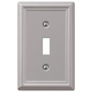 Amerelle Chelsea Brushed Nickel 1 gang Stamped Steel Toggle Wall Plate 1 pk