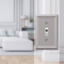 Amerelle Chelsea Brushed Nickel 1 gang Stamped Steel Toggle Wall Plate 1 pk