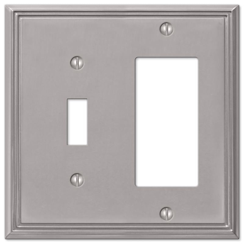 Amerelle Metro Gray 2 gang Die-Cast Metal Toggle Wall Plate 1 pk