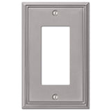 Amerelle Metro Brushed Nickel 1 gang Die-Cast Metal Decorator Wall Plate 1 pk