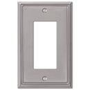 Amerelle Metro Brushed Nickel 1 gang Die-Cast Metal Decorator Wall Plate 1 pk