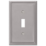 Amerelle Metro Brushed Nickel 1 gang Die-Cast Metal Toggle Wall Plate 1 pk