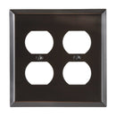 Amerelle Century Aged Bronze 2 gang Stamped Steel Duplex Wall Plate 1 pk