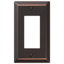 Amerelle Century Aged Bronze 1 gang Stamped Steel Decorator Wall Plate 1 pk