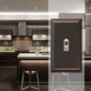 Amerelle Century Aged Bronze 2 gang Stamped Steel Toggle Wall Plate 1 pk