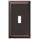 Amerelle Century Aged Bronze 1 gang Stamped Steel Toggle Wall Plate 1 pk