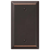 Amerelle Century Aged Bronze 1 gang Stamped Steel Blank Wall Plate 1 pk