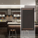 Amerelle Century Aged Bronze 1 gang Stamped Steel Blank Wall Plate 1 pk