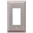 Amerelle Century Brushed Nickel 1 gang Stamped Steel Decorator Wall Plate 1 pk