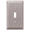 Amerelle Century Brushed Nickel 1 gang Stamped Steel Toggle Wall Plate 1 pk