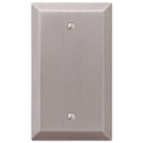 Amerelle Century Brushed Nickel 1 gang Stamped Steel Blank Wall Plate 1 pk