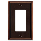 Amerelle Metro Aged Bronze 1 gang Die-Cast Metal Decorator Wall Plate 1 pk