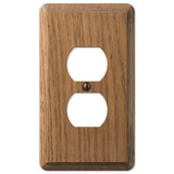 Amerelle Contemporary Brown 1 gang Wood Duplex Wall Plate 1 pk