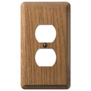 Amerelle Contemporary Brown 1 gang Wood Duplex Wall Plate 1 pk