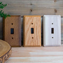 Amerelle Contemporary Medium Brown 1 gang Oak Wood Toggle Wall Plate 1 pk