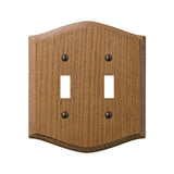 Amerelle Country Brown 2 gang Wood Toggle Wall Plate 1 pk