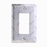 Amerelle Diamond Silver 1 gang Stamped Aluminum Decorator Wall Plate 1 pk