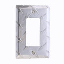 Amerelle Diamond Silver 1 gang Stamped Aluminum Decorator Wall Plate 1 pk