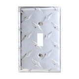 Amerelle Diamond Silver 1 gang Stamped Aluminum Toggle Wall Plate 1 pk