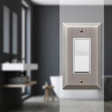 Amerelle Century Antique Nickel 1 gang Stamped Steel Decorator Wall Plate 1 pk