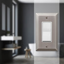 Amerelle Century Antique Nickel 1 gang Stamped Steel Decorator Wall Plate 1 pk