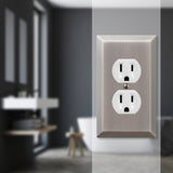 Amerelle Century Antique Nickel 1 gang Stamped Steel Duplex Wall Plate 1 pk