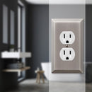 Amerelle Century Antique Nickel 1 gang Stamped Steel Duplex Wall Plate 1 pk